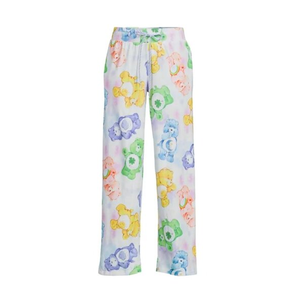 ⭐️ Care Bears Sleep Pajamas PJs Hipster Hippie Artsy Girly Lounge Cartoon Pants - Picture 2 of 6